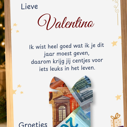 Geld kado in fotolijst Sinterklaas