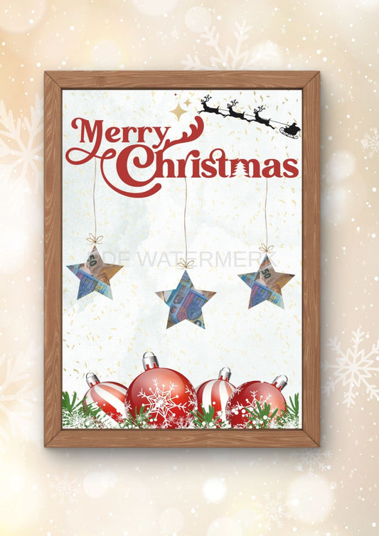 Geld cadeau kerstmis leuk verpakt