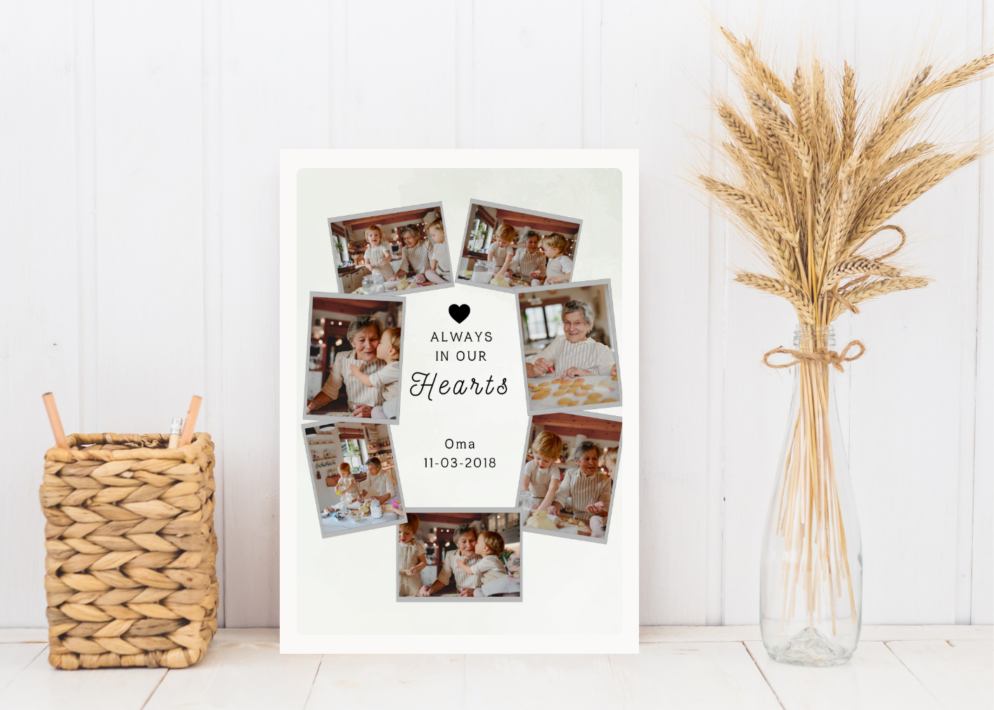 Herinnering cadeau in fotolijst geven