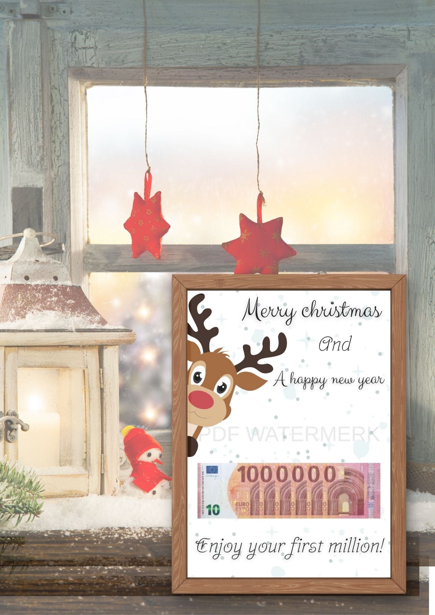 Je eerste miljoen kerst fotolijst cadeau