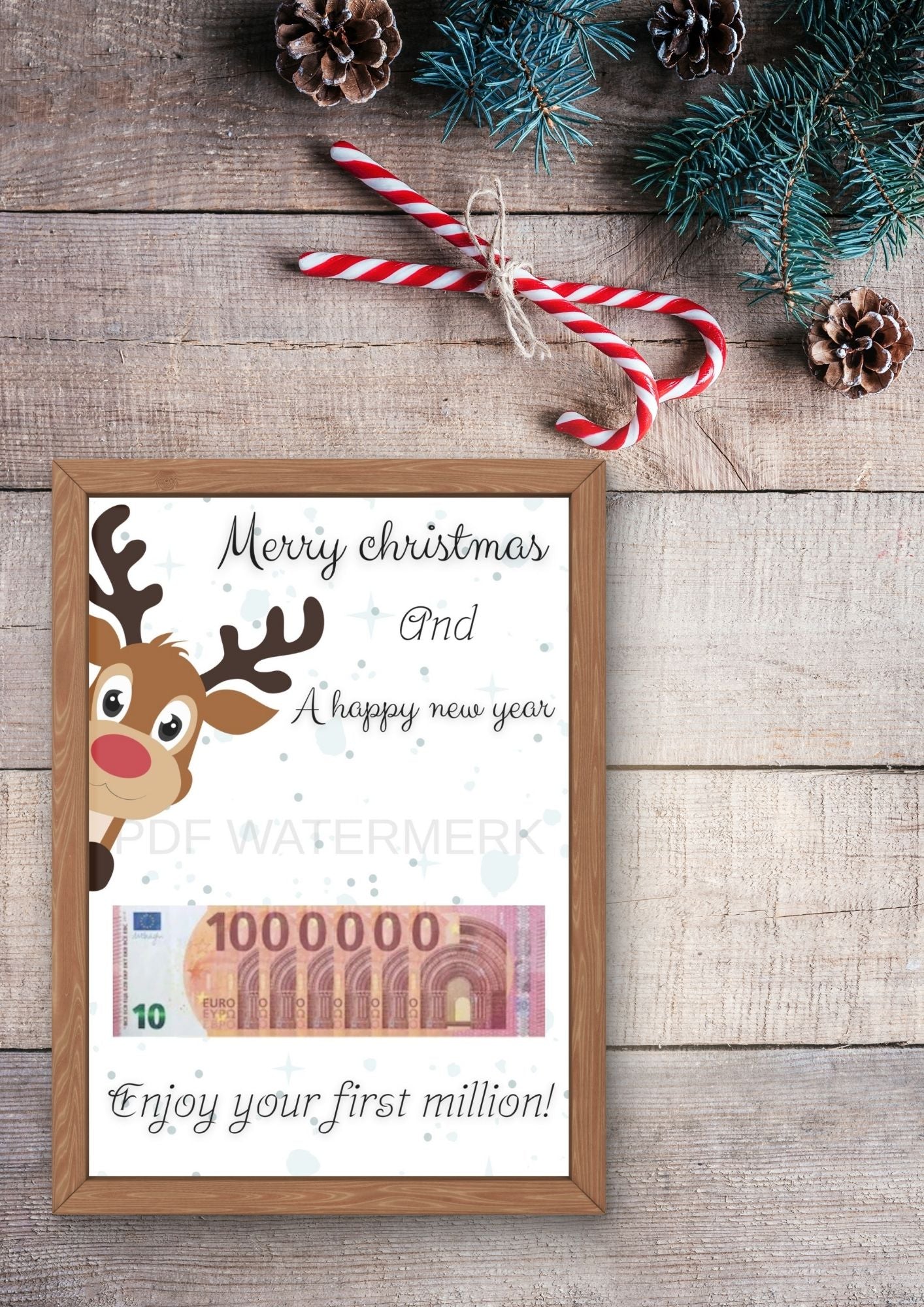 Geld fotolijst je eerste miljoen kerst