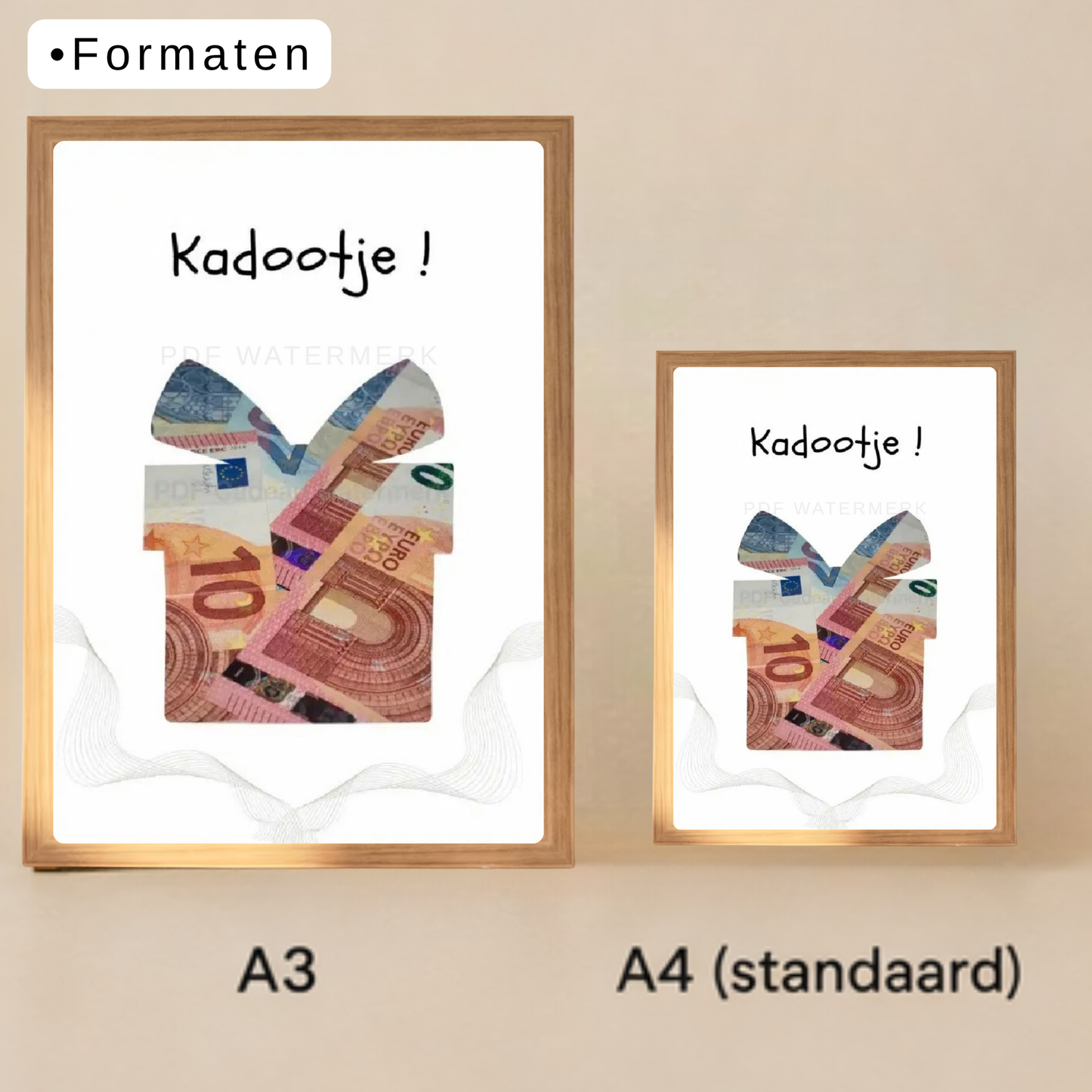 Fotolijst geldcadeau - Kadootje - geld cadeau