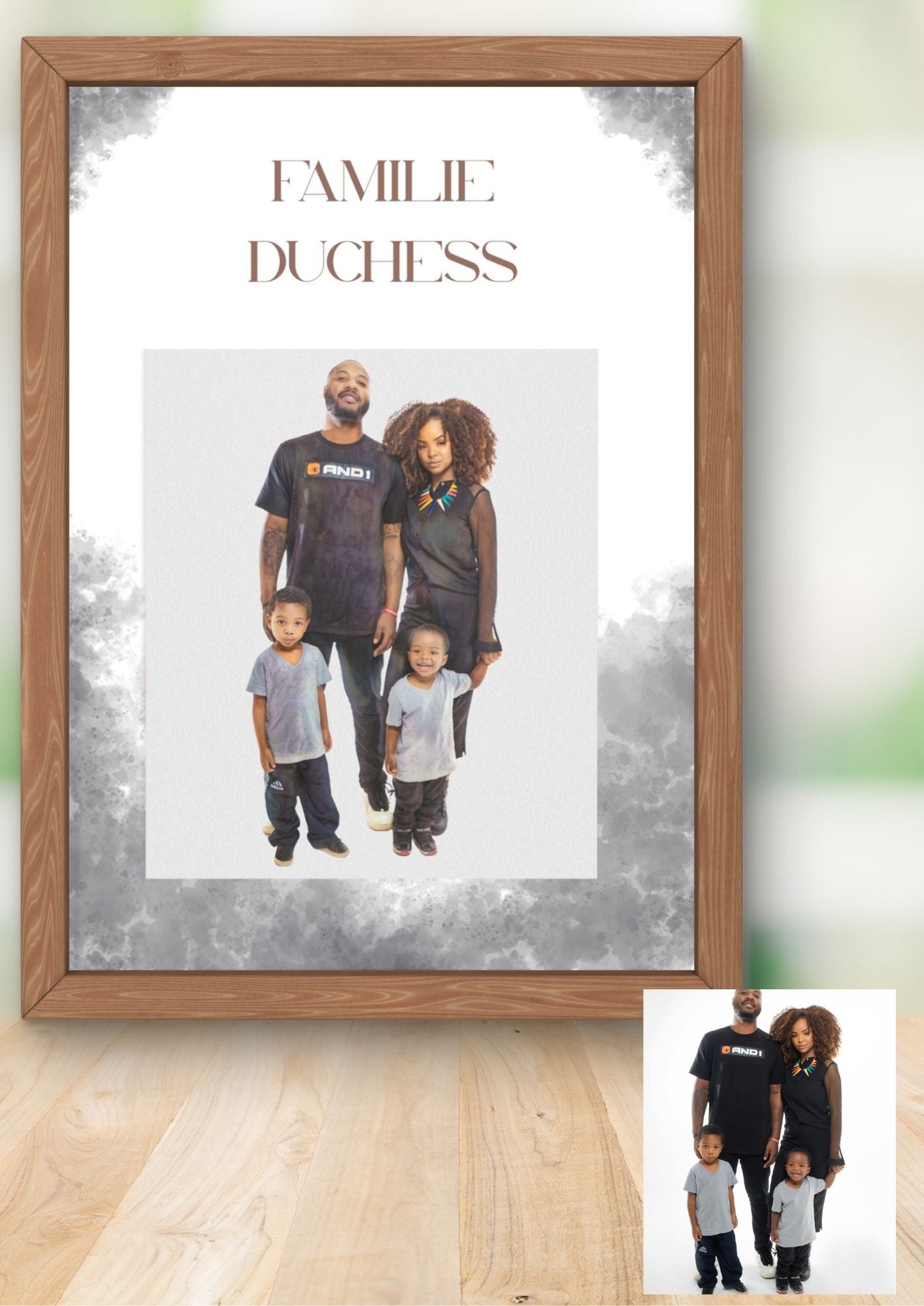 Gepersonaliseerd aquarel portret 092 - PDF Cadeau