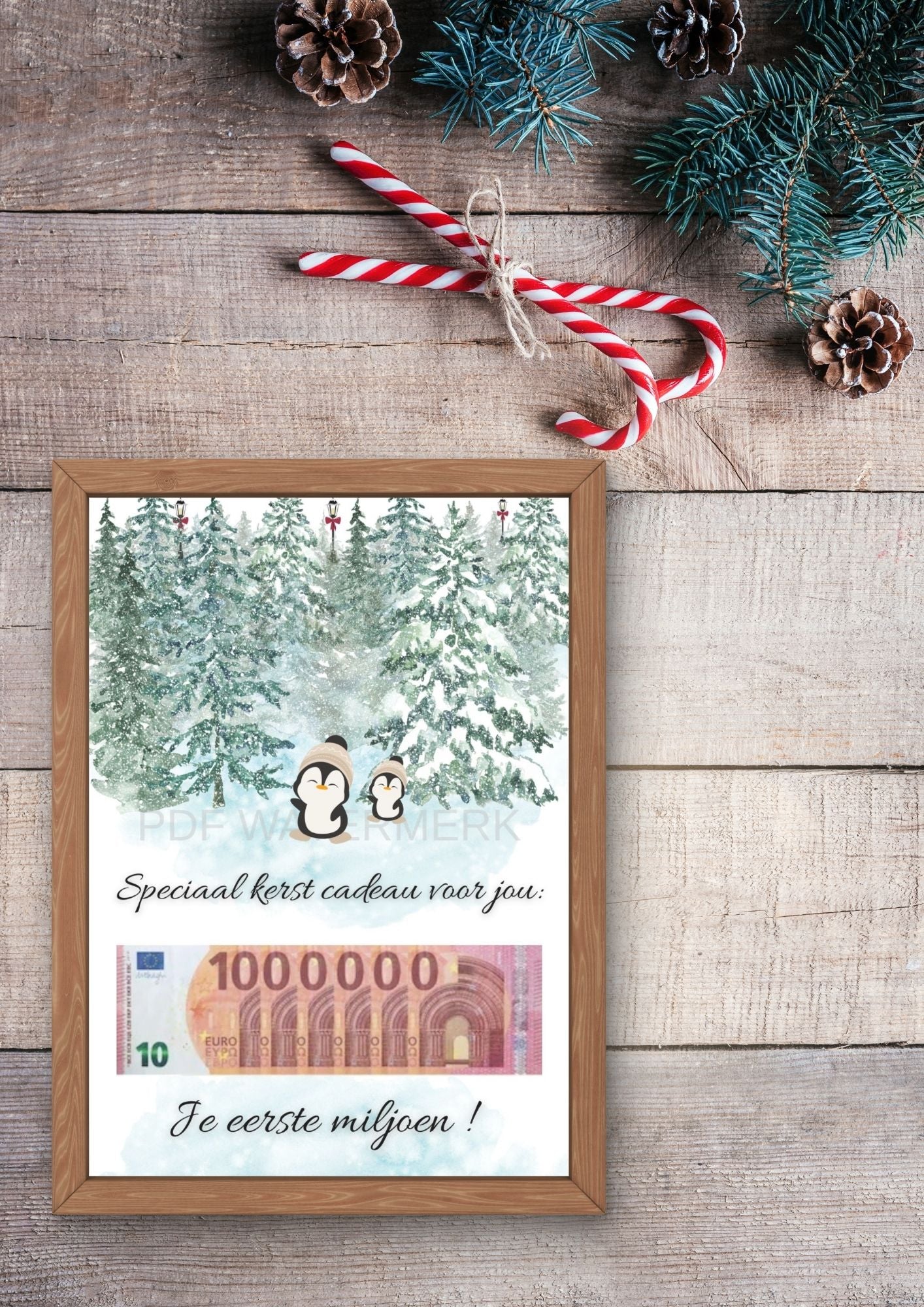 Kerst geld cadeau verpakken