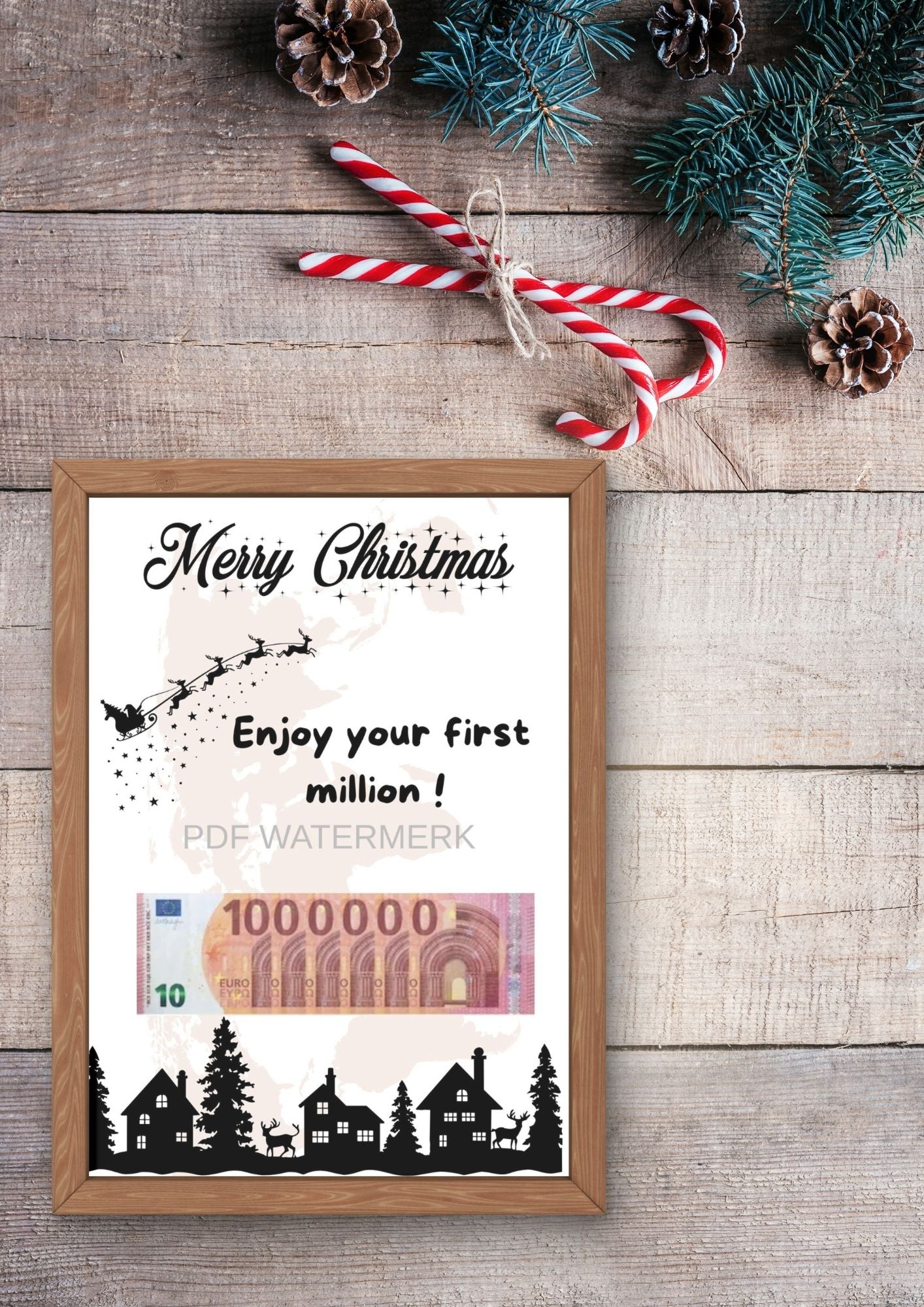 geld inpakken kerstmis
