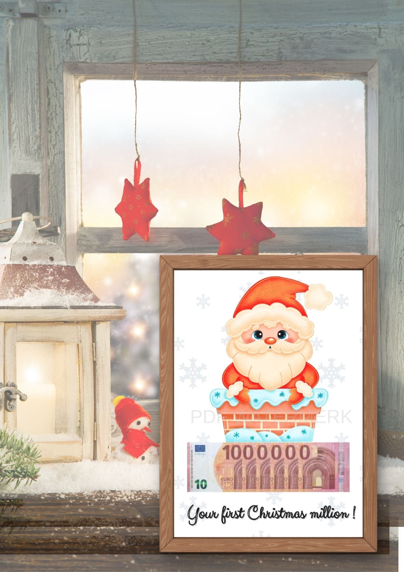 Geef geld in een kerst cadeautje
