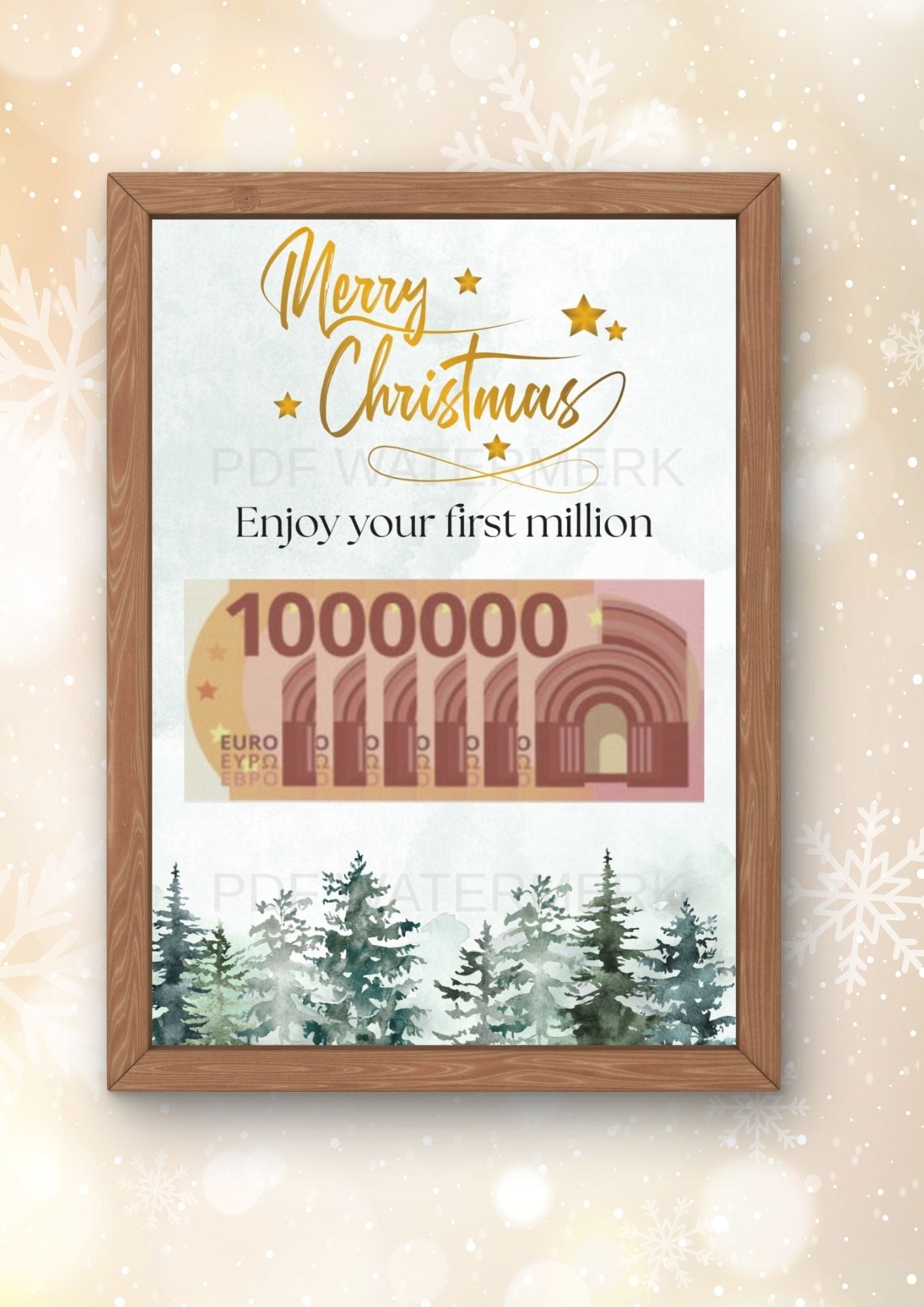 Geld cadeau kerstmis verpakken - PDF Cadeau