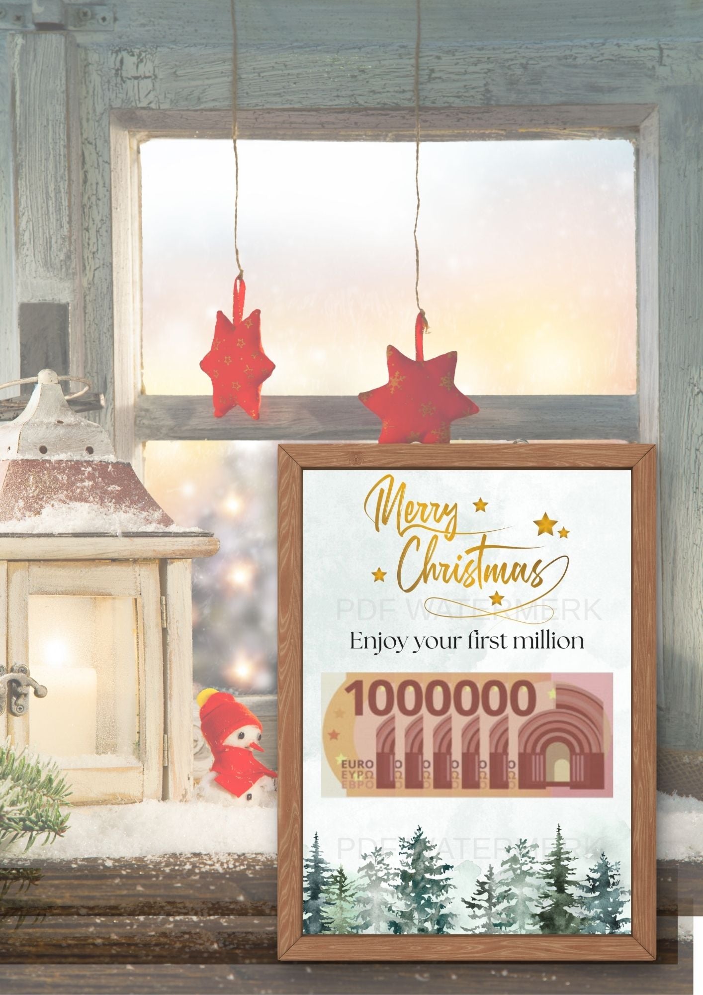 Verpak geld kerst leuk fotolijst cadeau - PDF Cadeau