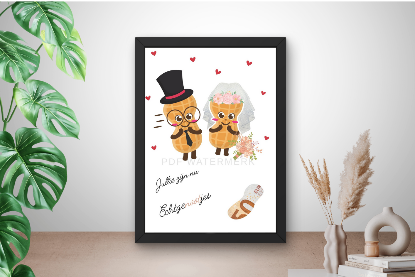 Echtgenootjes - PDF ontwerp voor bruiloften - PDF Cadeau