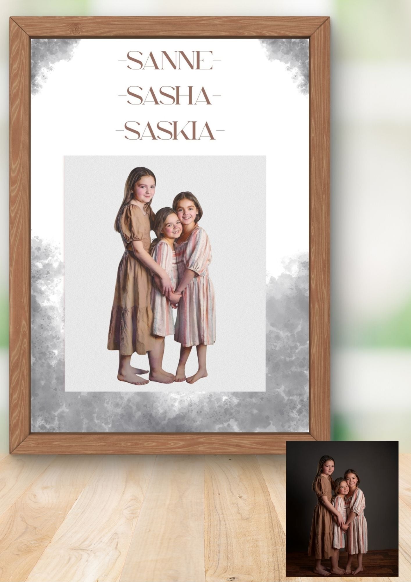 Gepersonaliseerd aquarel portret 092 - PDF Cadeau