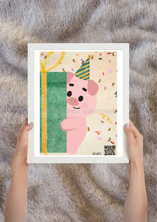 Gepersonaliseerd QR-code cadeau voor een verjaardag