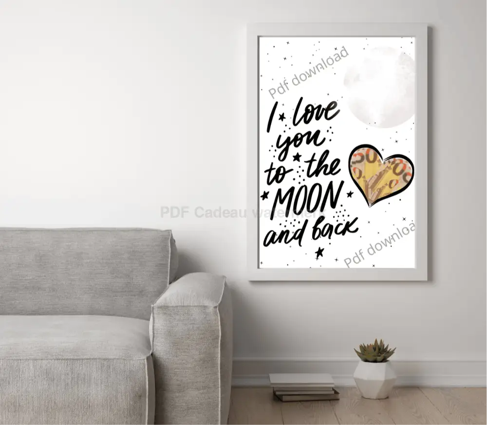 I love you to the moon and back - PDF voor romantische gelegenheden - PDF Cadeau