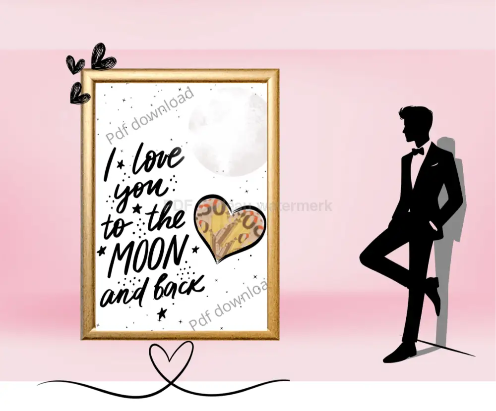 I love you to the moon and back - PDF voor romantische gelegenheden - PDF Cadeau