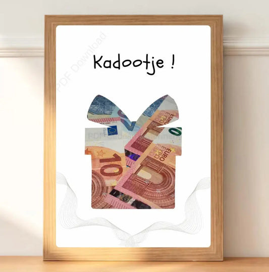 geld cadeau - Verjaardag geld leuk verpakken in een fotolijst