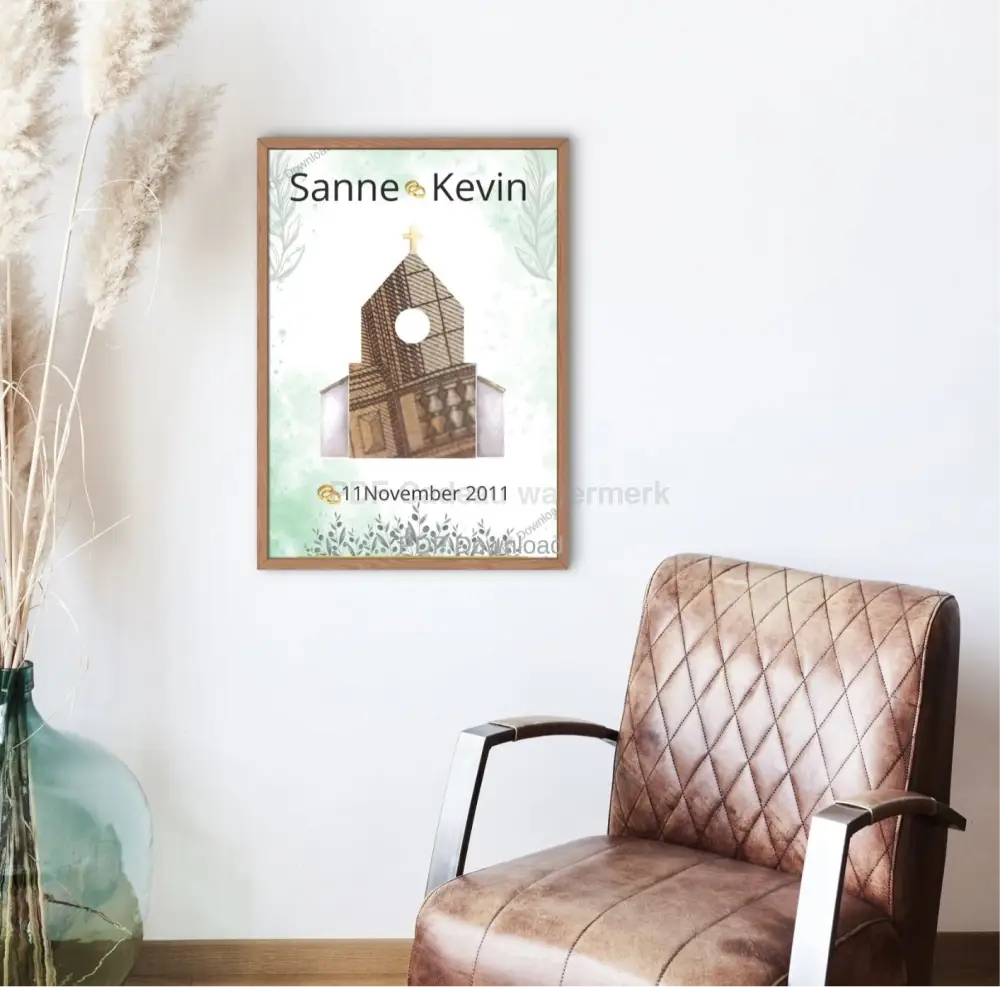 Fotolijst geldcadeau - Personaliseerbaar- Origineel huwelijks cadeau met geld verwerkt - PDF Cadeau