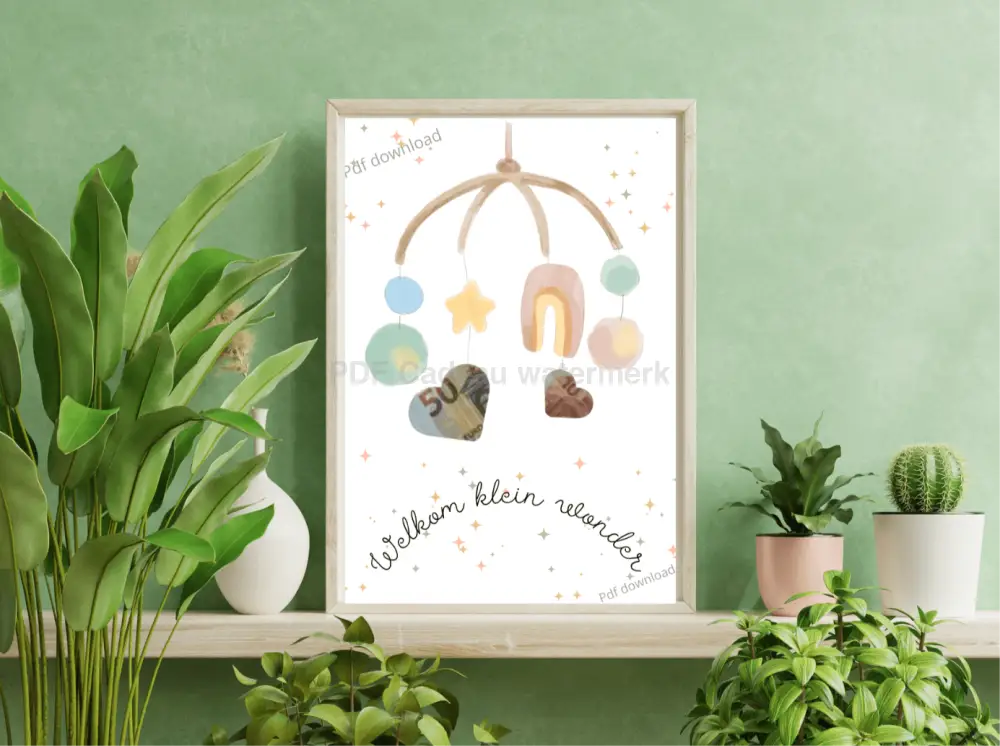 Welkom klein wonder. Geboorte cadeau voor baby - PDF Cadeau