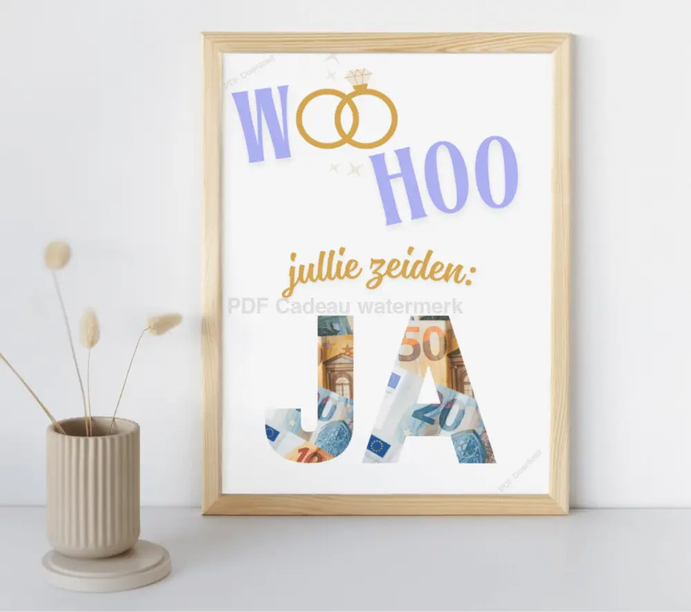 Woohoo jullie zeiden JA - PDF Cadeau