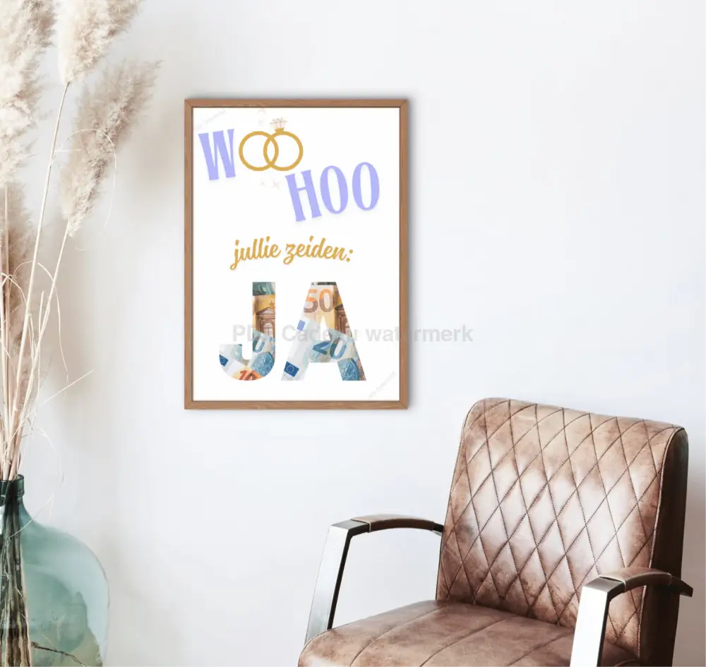 leuk verpakt geld cadeau geven bruiloft