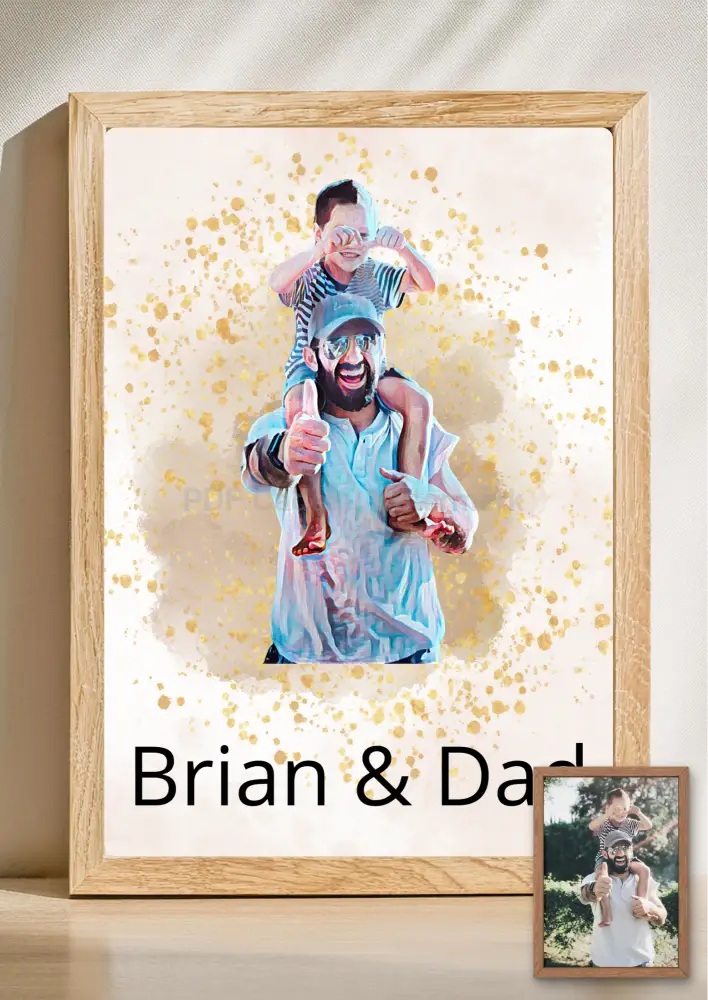 Gepersonaliseerd aquarel portret – Unieke print op basis van jouw foto 078 - PDF Cadeau