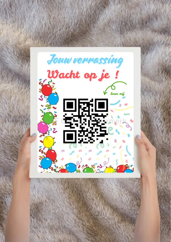 QR-code cadeau met verrassingsboodschap
