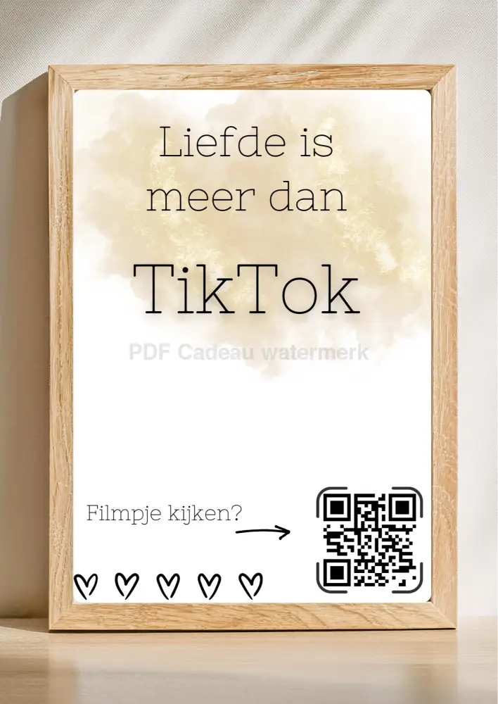 Gepersonaliseerde romantische print met QR-code