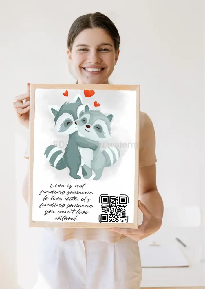 Digitale liefdesboodschap cadeau met QR-code en video