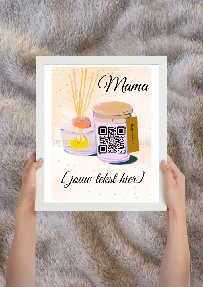 Moederdag cadeau met QR-code en persoonlijke boodschap