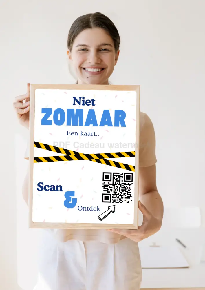 Mysterieuze QR-code print cadeau idee