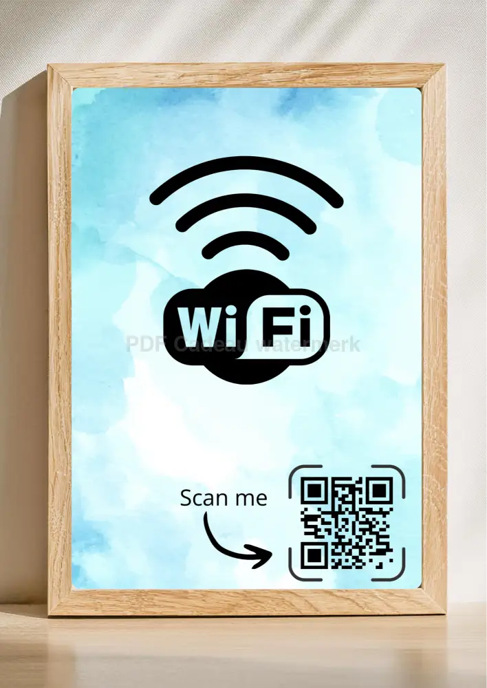 Digitale WiFi QR-code poster voor direct internettoegang