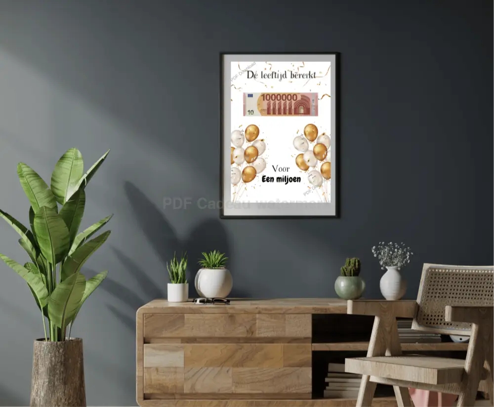 De leeftijd bereikt - PDF cadeau felicitatie miljoen - PDF Cadeau