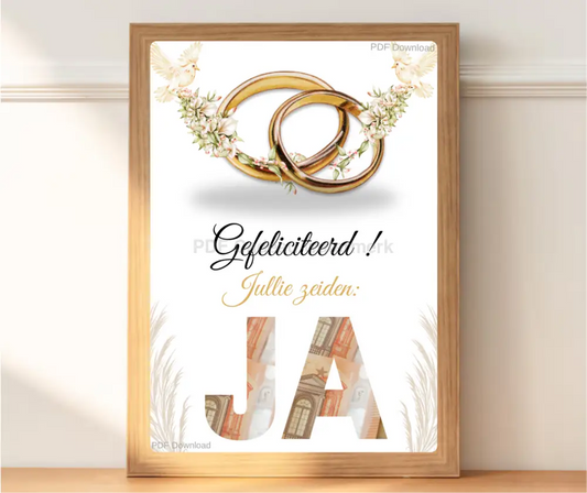 origineel huwelijkscadeau met geld