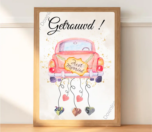 huwelijks geld cadeautje