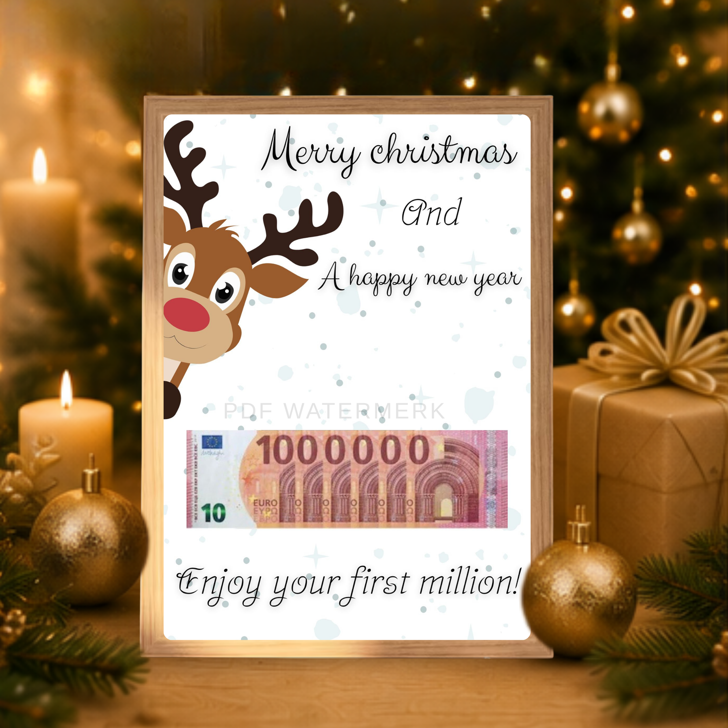 Geld fotolijst je eerste miljoen kerst
