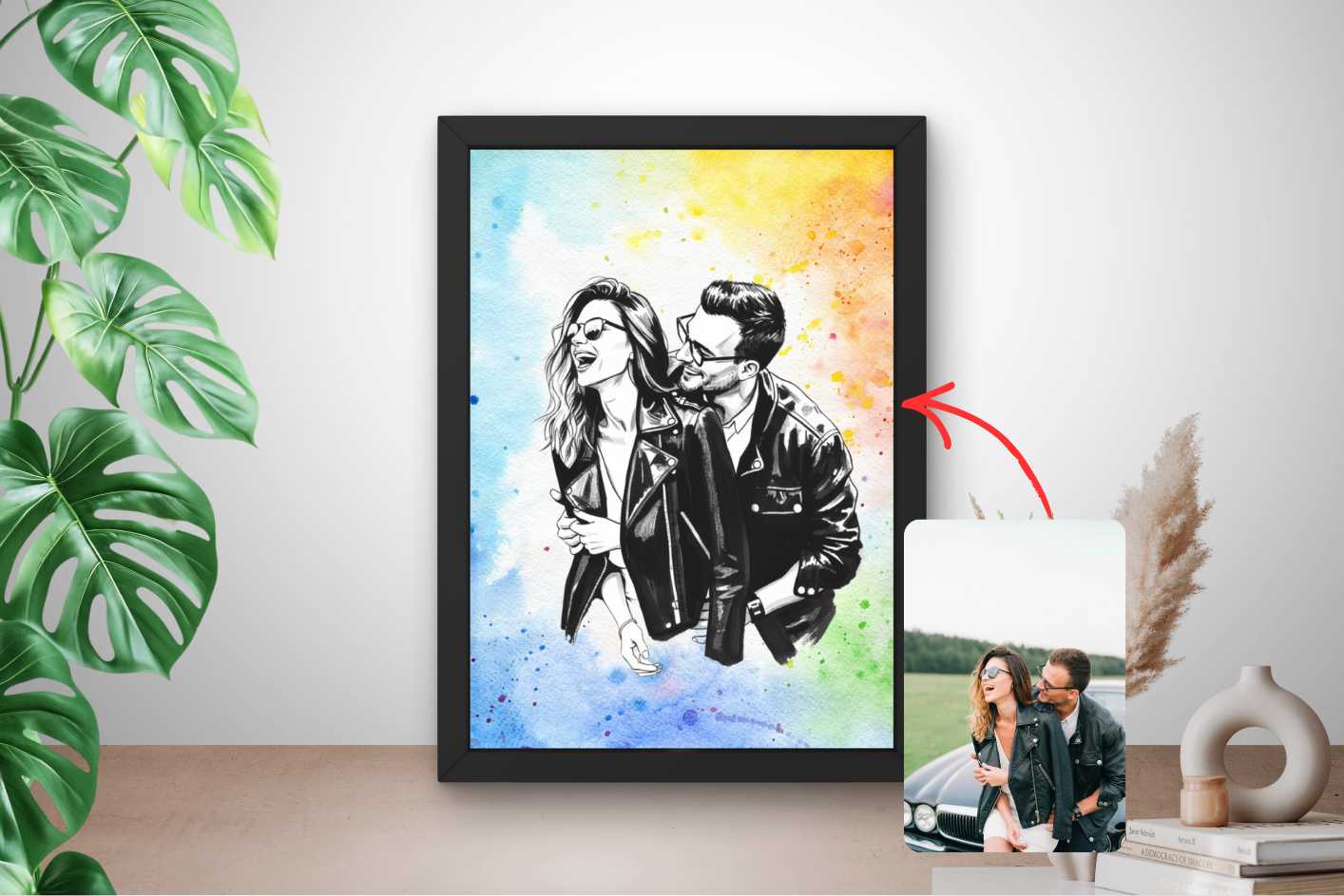 Van foto tekening omzetten / laten maken