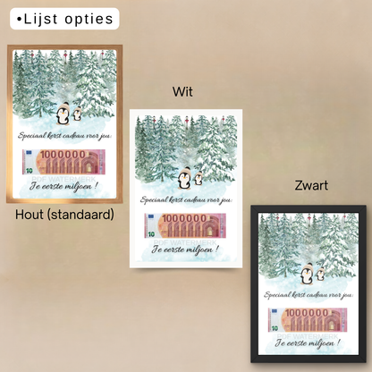 Fotolijst geld cadeau kerst - geld inpakken voor kerst