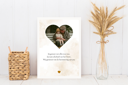 Blijvende herinnering overlijden vader, man, papa