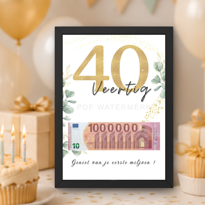 40 jaar geld kado