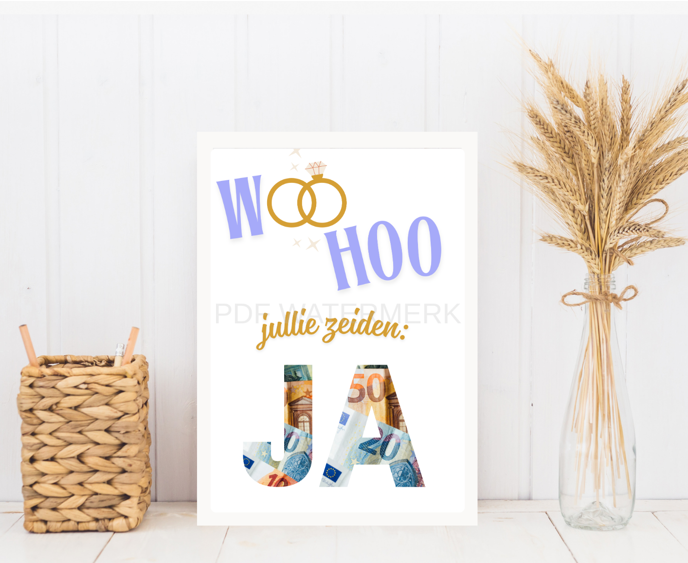 geef geld leuk cadeau voor een bruiloft en huwelijk