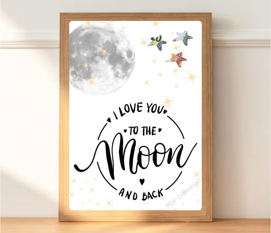 I love you to the moon and back - PDF Cadeau - PDF Cadeau