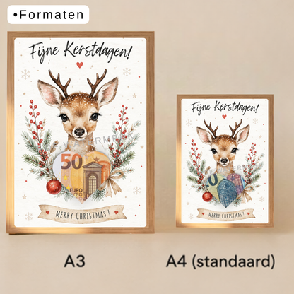 Fotolijst geld cadeau kerst