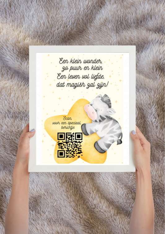 Gepersonaliseerd QR-code cadeau voor baby