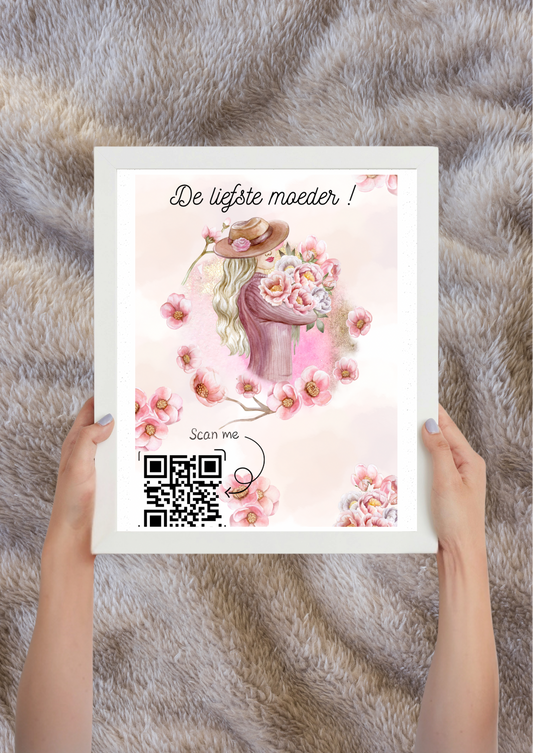 Gepersonaliseerd QR-code cadeau voor mama