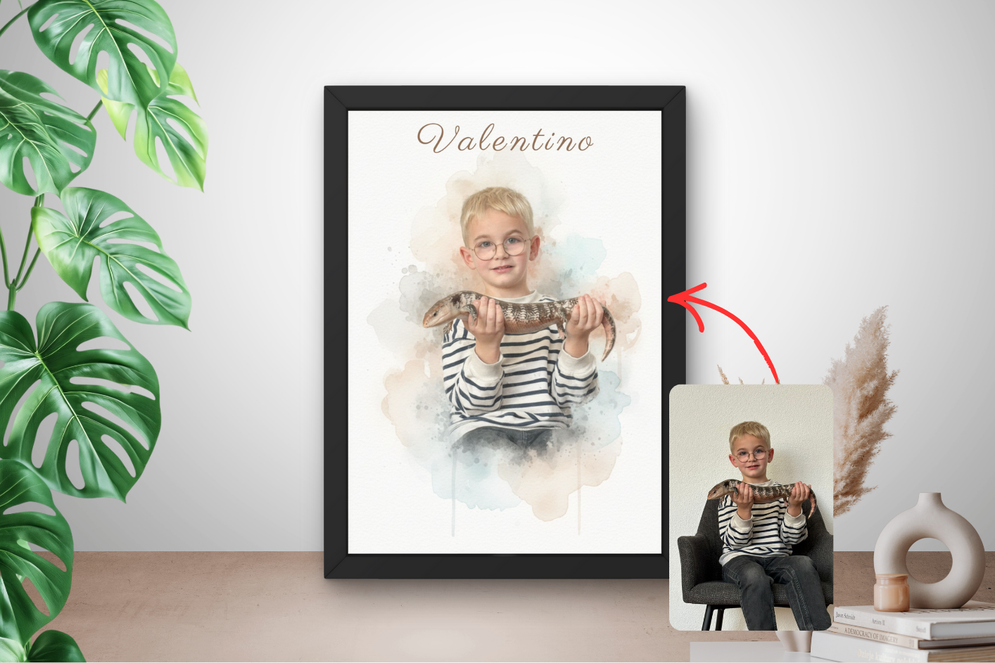 Gepersonaliseerd aquarel portret – aquarel portret gemaakt van jouw 