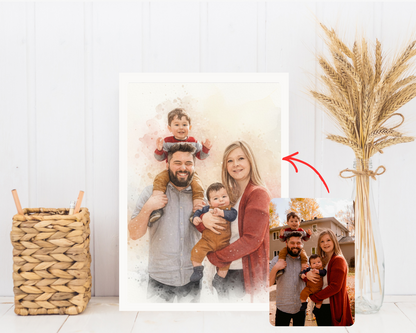 Van foto naar portret laten maken 