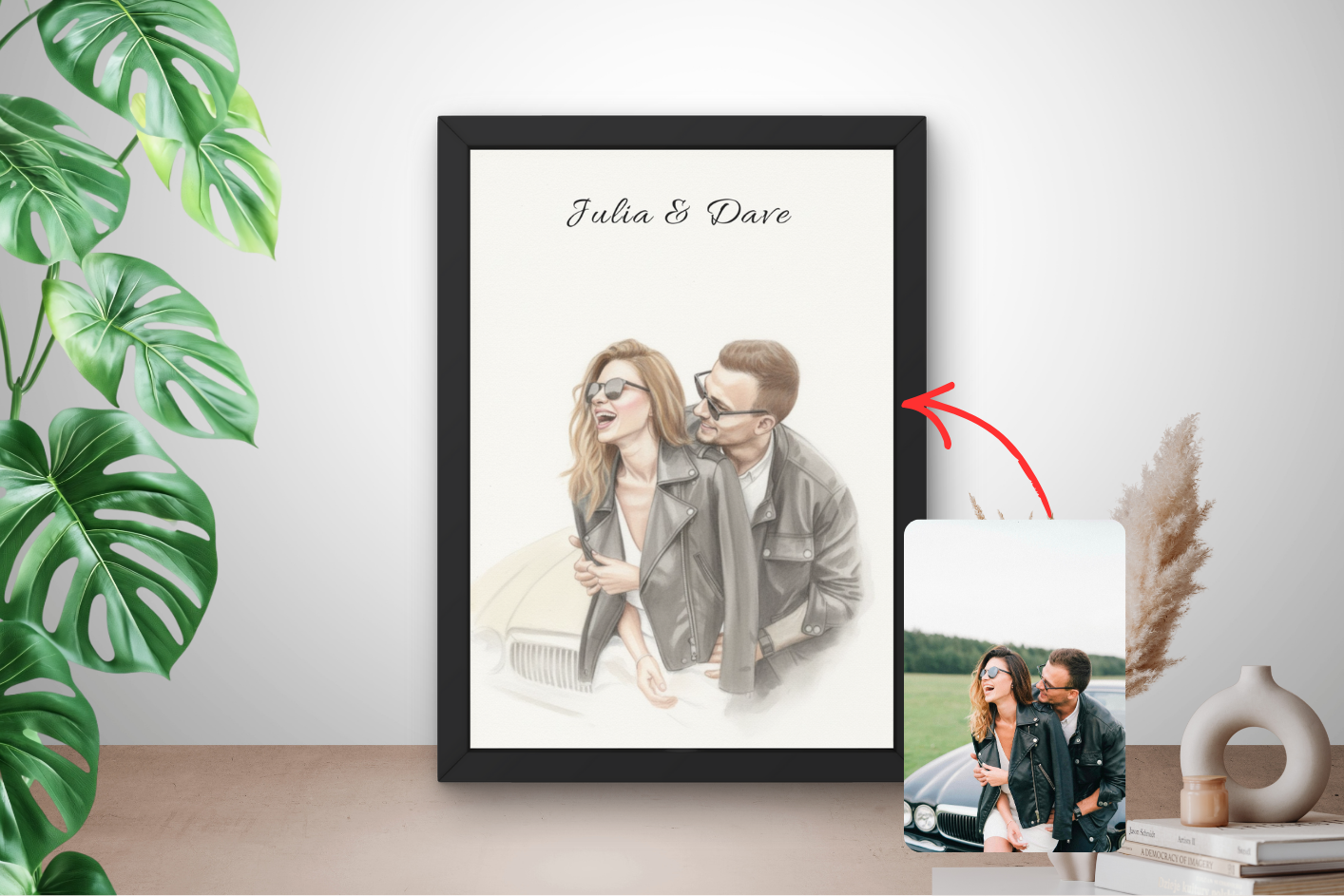 laat een aquarel portret maken