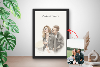 laat een aquarel portret maken