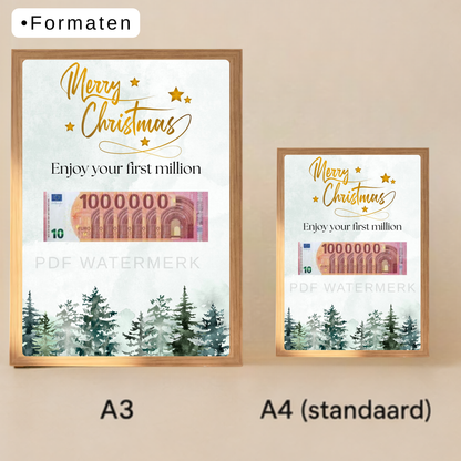 Fotolijst geldcadeau - Geld cadeau kerstmis verpakken