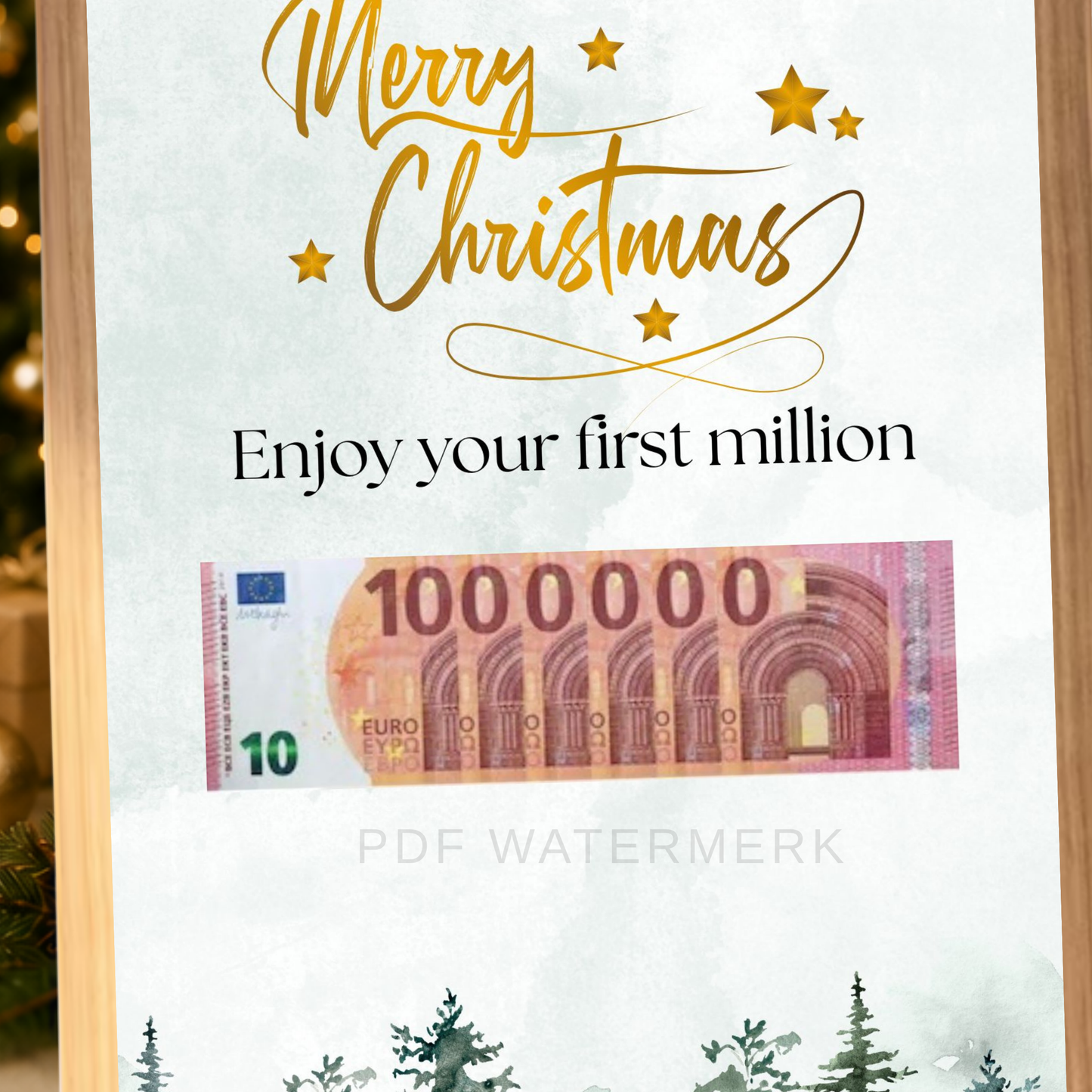 Kerstmis geld cadeautje inpakken