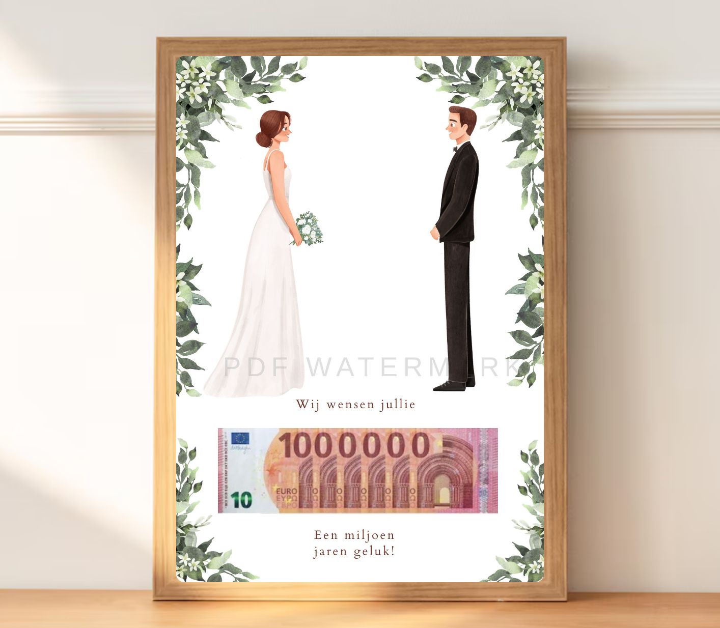 Geld geven leuk verpakt bruiloft