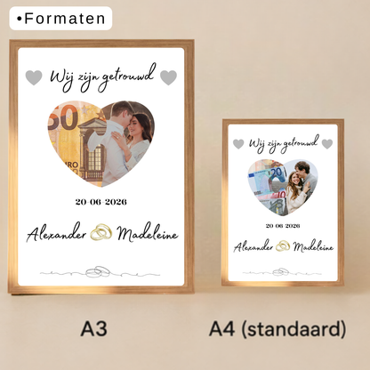 Gepersonaliseerd persoonlijk foto cadeau bruiloft